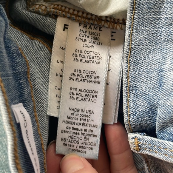 Frame Denim Women's Le Skinny De Jeanne Crop Blue Jeans - Picture 11 of 14